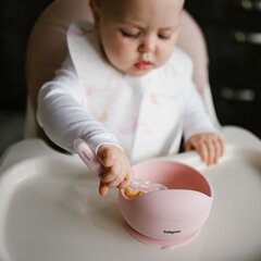 Kauss iminapaga BabyOno 1481/02, roosa hind ja info | Laste taldrikud, kausid ja söögiriistad | hansapost.ee