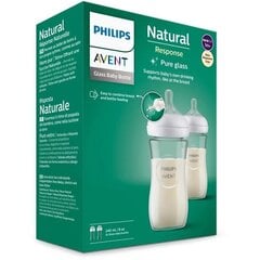 Бутылочки Philips Avent Natural Response SCY933/02, 1+ месяцев, 240 мл, 2 штуки цена и информация | Бутылочки и аксессуары | hansapost.ee