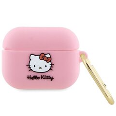Hello Kitty HKAP3DKHSP Airpods Pro cover różowy|pink Silicone 3D Kitty Head цена и информация | Аксессуары для наушников | hansapost.ee
