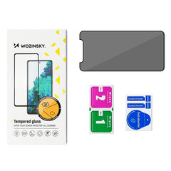 Защитное стекло с антишпионским фильтром для iPhone 15 Plus Wozinsky Privacy Glass — чёрное цена и информация | Защитные пленки для телефонов | hansapost.ee