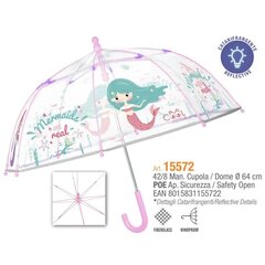 Merineitsi läbipaistev vihmavari, 42cm hind ja info | Aksessuaarid lastele | hansapost.ee