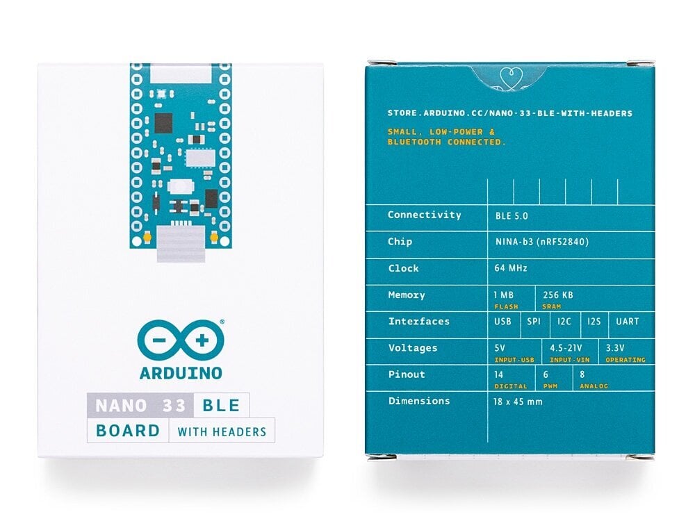 Arduino Nano 33 Ble hind ja info | Konstruktorid, robootika ja tarvikud | hansapost.ee