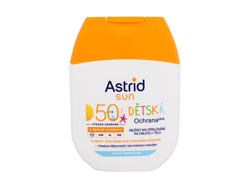 Päikesekaitse losjoon näole ja kehale lastele Astrid Sun SPF50, 60 ml цена и информация | Päikesekaitse ja päevitusjärgsed kreemid | hansapost.ee