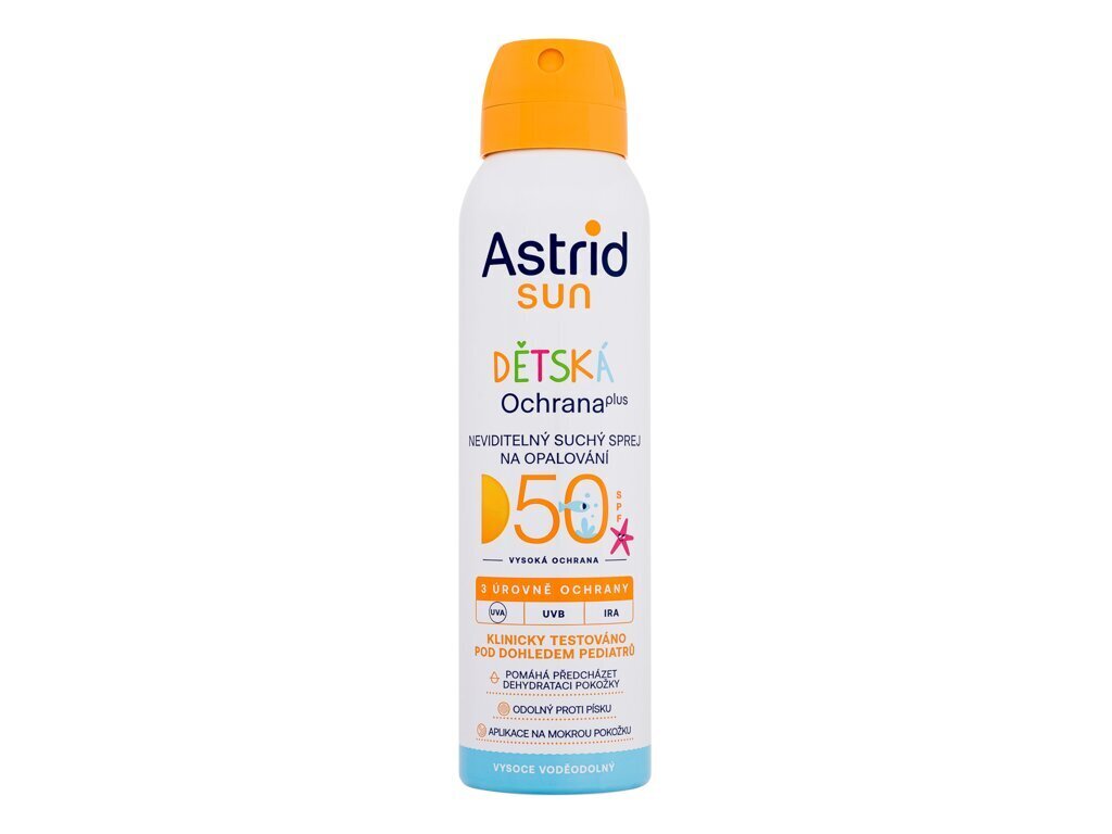 Pihustatav päikeselosjoon lastele Astrid Sun SPF50, 150 ml hind ja info | Päikesekaitse ja päevitusjärgsed kreemid | hansapost.ee