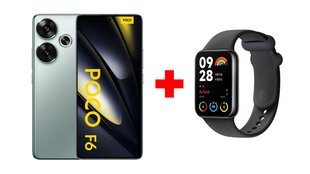 Xiaomi Poco F6 5G 12/512GB Green + Xiaomi Smart Band 8 Pro Black hind ja info | Telefonid | hansapost.ee