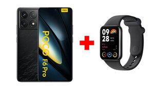 Xiaomi Poco F6 Pro 5G 12/512GB Black + Xiaomi Smart Band 8 Pro Black цена и информация | Мобильные телефоны | hansapost.ee