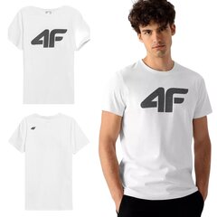 Мужская футболка 4F, белая, размер XXL (4FSS23TTSHM537) цена и информация | Мужские футболки | hansapost.ee