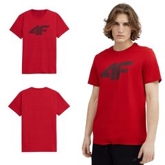 4F Мужская красная футболка, размер M цена и информация | Мужские футболки | hansapost.ee