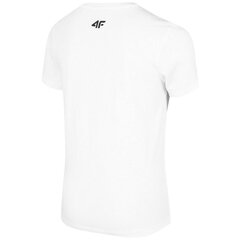 4F Мужская футболка с логотипом, белого цвета цена и информация | Мужские футболки | hansapost.ee