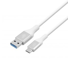 Кабель USB 3.0 - USB C 2м ПРЕМИУМ 3A белый TPE цена и информация | Кабели и провода | hansapost.ee