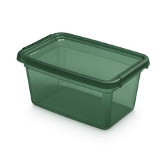 контейнер basestore с крышкой и зажимами 19x28x13см 4,5л цена и информация | Корзины и ящики для хранения | hansapost.ee