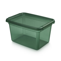 контейнер с крышкой и зажимами 28x38x22,5см 15л цена и информация | Корзины и ящики для хранения | hansapost.ee