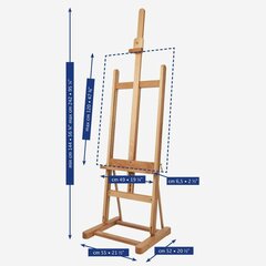 Мольберт MABEF Basic 55 x 242 x 52 cm древесина бука цена и информация | Принадлежности для рисования, лепки | hansapost.ee