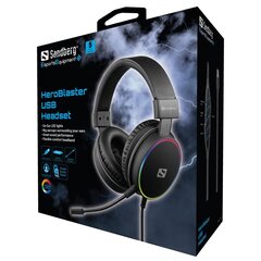 Sandberg 126-48 HeroBlaster USB Headset цена и информация | Наушники Спортивные Наушники Для Бизнеса Тренажерный Зал Плавание Бег Черный | hansapost.ee