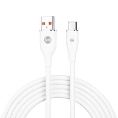 Forever cable USB - USB-C 1,0 m 6A white цена и информация | Borofone 43757-uniw | hansapost.ee