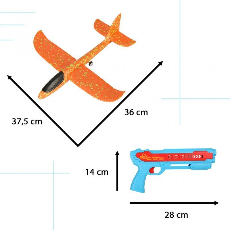 Lennukiheitja automaatne, oranž цена и информация | Mänguasjad poistele | hansapost.ee