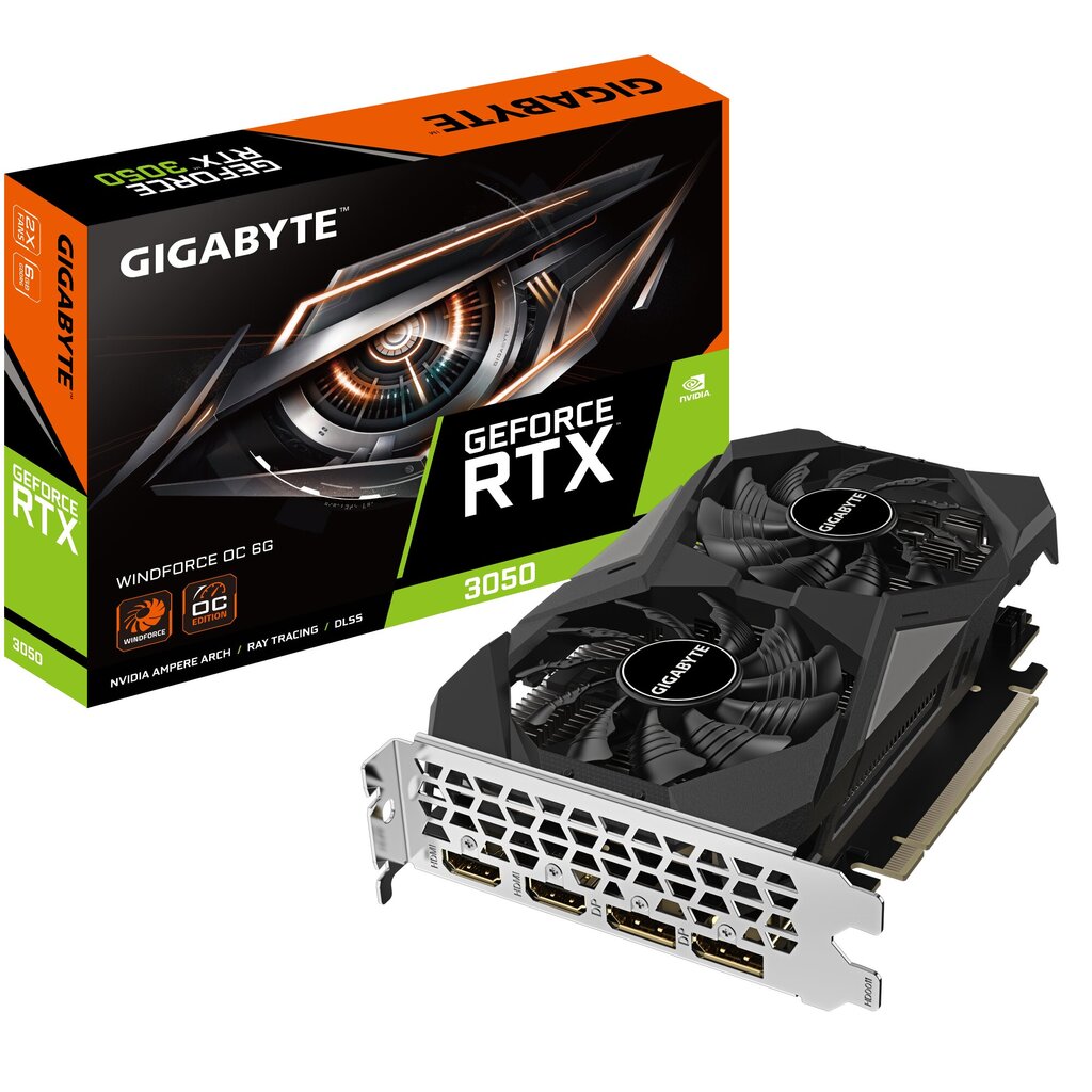 Gigabyte GeForce RTX 3050 Windforce OC (GV-N3050WF2OC-6GD) цена и информация | Videokaardid | hansapost.ee