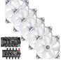 Bitspower Notos 120 Fan Digital RGB White 5 Pack (BPTA-FX1812NTWH-5) цена и информация | Arvuti ventilaatorid | hansapost.ee