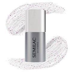 Hübriidküünelakk Semilac Top No Wipe T14 Blinking Violet & Rose Flakes, 7 ml цена и информация | Лаки для ногтей, укрепители для ногтей | hansapost.ee