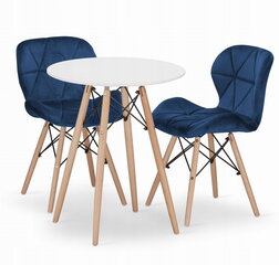 3-х частей обеденный комплект Leobert Todi Lago, белый/синий цена и информация | Комплекты мебели для столовой | hansapost.ee