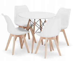 5-частный обеденный комплект Leobert Todi Mark, белый цена и информация | Комплекты мебели для столовой | hansapost.ee