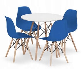 5-частный обеденный комплект Leobert Todi Osaka, белый/синий цена и информация | Комплекты мебели для столовой | hansapost.ee