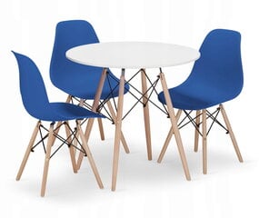 4-х частей обеденный комплект Leobert Todi Osaka, белый/синий цена и информация | Комплекты мебели для столовой | hansapost.ee