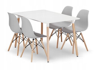 5-частный обеденный комплект Leobert Adria Osaka, белый/серый цена и информация | Комплекты мебели для столовой | hansapost.ee