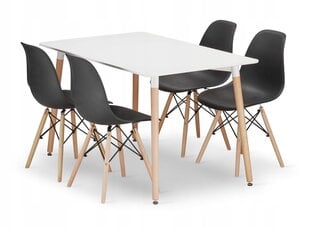 5-частный обеденный комплект Leobert Adria Osaka, белый/черный цена и информация | Комплекты мебели для столовой | hansapost.ee