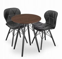 3-х частей обеденный комплект Leobert Todi Lago, серый/черный цена и информация | Комплекты мебели для столовой | hansapost.ee