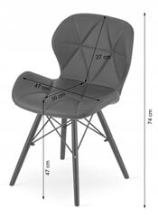 3-х частей обеденный комплект Leobert Todi Lago, серый/черный цена и информация | Комплекты мебели для столовой | hansapost.ee