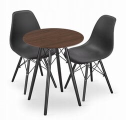 3-х частей обеденный комплект Leobert Todi Osaka, серый/черный цена и информация | Комплекты мебели для столовой | hansapost.ee