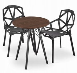3-х частей обеденный комплект Leobert Todi Essen, серый/черный цена и информация | Комплекты мебели для столовой | hansapost.ee