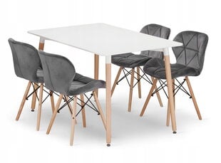 5-частный обеденный комплект Leobert Adria Lago, белый/серый цена и информация | Комплекты мебели для столовой | hansapost.ee