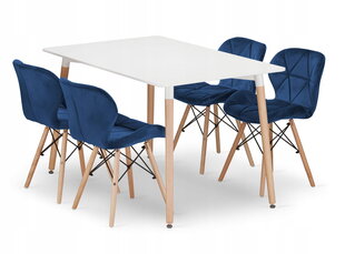 5-частный обеденный комплект Leobert Adria Lago, белый/синий цена и информация | Комплекты мебели для столовой | hansapost.ee