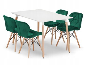 5-частный обеденный комплект Leobert Adria Lago, белый/зеленый цена и информация | Комплекты мебели для столовой | hansapost.ee