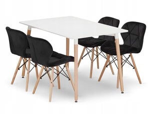 5-частный обеденный комплект Leobert Adria Lago, белый/черный цена и информация | Комплекты мебели для столовой | hansapost.ee