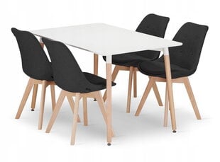 5-частный обеденный комплект Leobert Adria Nori, черный/белый цена и информация | Комплекты мебели для столовой | hansapost.ee