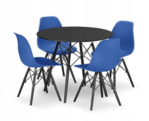 5-частный обеденный комплект Leobert Todi Osaka, черный/синий цена и информация | Комплекты мебели для столовой | hansapost.ee