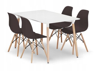 5-частный обеденный комплект Leobert Adria Osaka, белый/коричневый цена и информация | Комплекты мебели для столовой | hansapost.ee