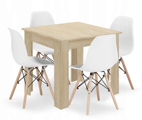 5-частный обеденный комплект Leobert Osaka, коричневый/белый цена и информация | Комплекты мебели для столовой | hansapost.ee