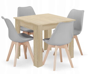 5-частный обеденный комплект Leobert Mark, коричневый/серый цена и информация | Комплекты мебели для столовой | hansapost.ee