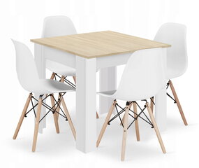 5-частный обеденный комплект Leobert Osaka, коричневый/белый цена и информация | Комплекты мебели для столовой | hansapost.ee