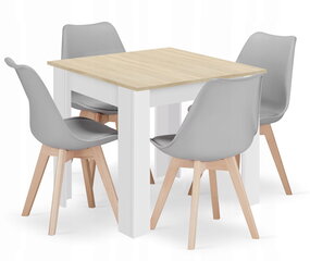 5-частный обеденный комплект Leobert Mark, коричневый/серый цена и информация | Комплекты мебели для столовой | hansapost.ee
