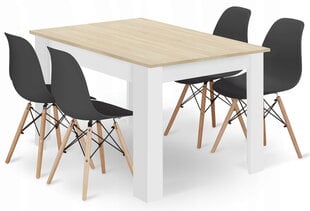 5-частный обеденный комплект Leobert Osaka, коричневый/черный цена и информация | Комплекты мебели для столовой | hansapost.ee