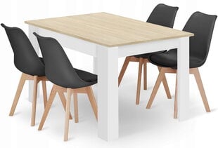 5-частный обеденный комплект Leobert Mark, коричневый/черный цена и информация | Комплекты мебели для столовой | hansapost.ee