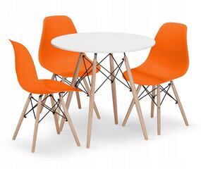4-х частей обеденный комплект Leobert Todi Osaka, белый/оранжевый цена и информация | Комплекты мебели для столовой | hansapost.ee