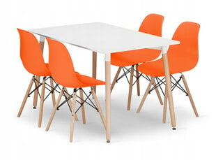 5-частный обеденный комплект Leobert Adria Osaka, белый/оранжевый цена и информация | Комплекты мебели для столовой | hansapost.ee