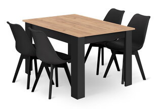 5-частный обеденный комплект Leobert Mark, черный цена и информация | Комплекты мебели для столовой | hansapost.ee