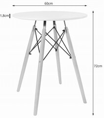 3-osaline söögitoakomplekt Leobert Todi Osaka, valge/must price and information | Dining sets | hansapost.ee